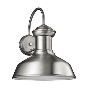 Fredricksburg  Outdoor Wall Lantern in Satin Aluminum by Generation Lighting.