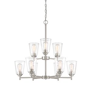 Westin 9-Light Chandelier in Satin Platinum