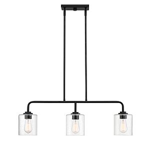 Logan 3-Light Island Pendant in Matte Black