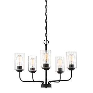 Logan 5-Light Chandelier in Matte Black