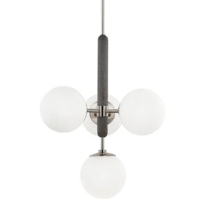 Brielle Four Light Chandelier in Polished Nickel by Mitzi