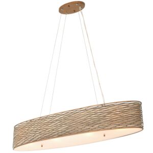 Flow Four Light Linear Pendant in Hammered Ore by Varaluz