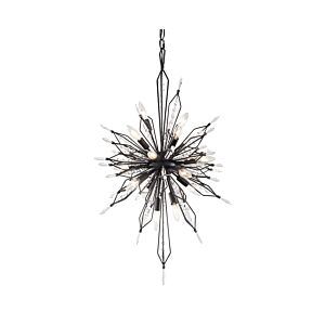 Orbital 16 Light Foyer Pendant in Carbon by Varaluz