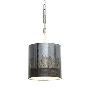 Cannery One Light Mini Pendant in Ombre Galvanized by Varaluz