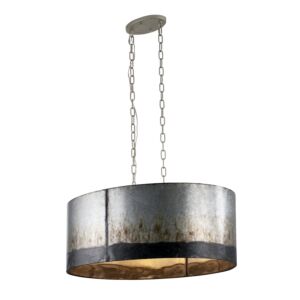 Cannery Six Light Pendant in Ombre Galvanized by Varaluz