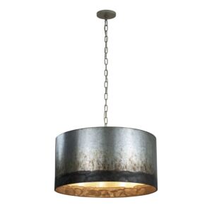 Cannery Four Light Pendant in Ombre Galvanized by Varaluz