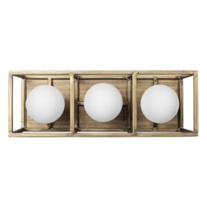 Plaza  Bathroom Bathroom Vanity Light in Havana Gold Carbon by Varaluz