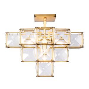 Cubic Five Light Ceiling Fixture in Calypso Gold by Varaluz