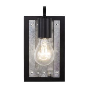 Abbey Rose One Light Wall Sconce in BlackGalvanized by Varaluz