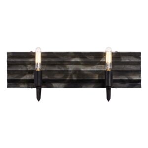 Flynne  Bathroom Bathroom Vanity Light in Artistic Fired Steel by Varaluz