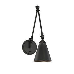 Morland One Light Wall Sconce in Matte Black by Savoy House