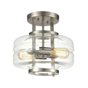 Rover  Semi Flush Mount in Satin Nickel by ELK Home