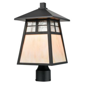 Cottage  Outdoor Post Lantern in Matte Black by ELK Home