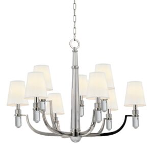 Dayton 9-Light Chandelier in Polished Nickel