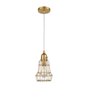 Squashcourt  Mini Pendant in Aged Brass by ELK Home