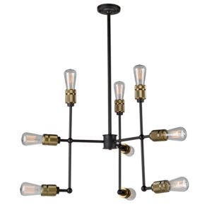 Artcraft Jersey 9-Light Chandelier in Vintage Brass