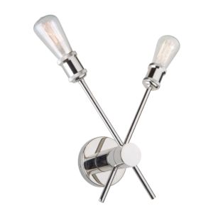 Artcraft Tribeca 2 Light Wall Sconce in Polished Nickel