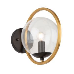 Artcraft Lugano Wall Sconce in Black & Vintage Brass