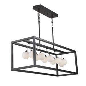 Artcraft Massey LED Kitchen Island Light in Matte Black