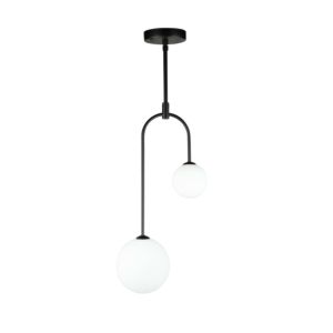 Artcraft Comet 2-Light Pendant Light in Semi Matte Black