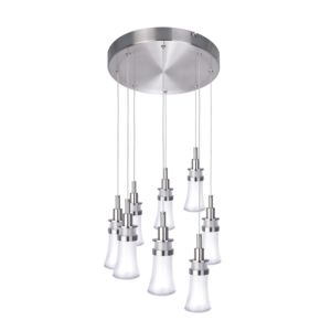 Artcraft Destiny LED Chandelier in Polished Nickel