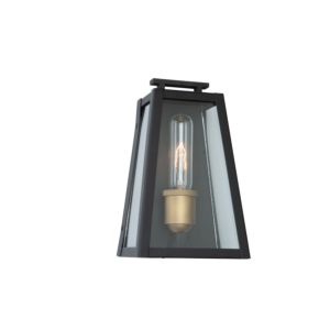 Artcraft Charlestown Outdoor Wall Light in Black, Vintage Gold