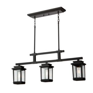 Artcraft Freemont 3-Light Outdoor Ceiling Light in Black