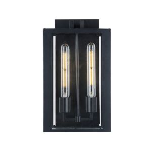 Waterville Collection 2-Light Exterior Wall Light in Matte Black