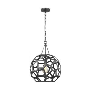 Feccetta One Light Pendant in Midnight Black by Visual Comfort Studio