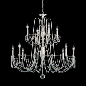 Esmery 12 Light Chandelier in Polished Silver by Schonbek