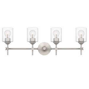 Aria 4-Light Bathroom Vanity Light in Brushed Nickel