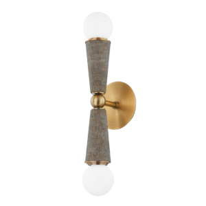 Dax Two Light Wall Sconce in Patina Brass by Troy Lighting