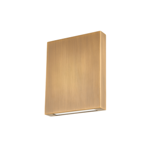 Thayne 1-Light Exterior Wall Sconce in Patina Brass