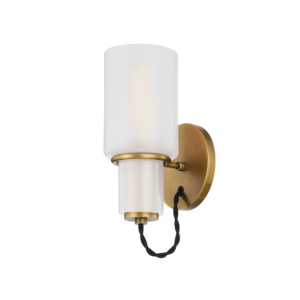 Lincoln One Light Wall Sconce in Patina Brass by Troy Lighting