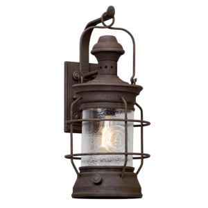 Atkins One Light Wall Lantern in Heritage Bronze by Troy Lighting