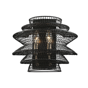 Kokoro Two Light Wall Sconce in Soft Black by Troy Lighting