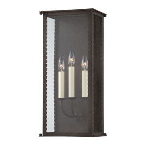 Zuma Three Light Outdoor Wall Sconce in French Iron by Troy Lighting