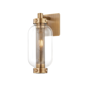 Atwater One Light Outdoor Wall Sconce in Patina Brass by Troy Lighting