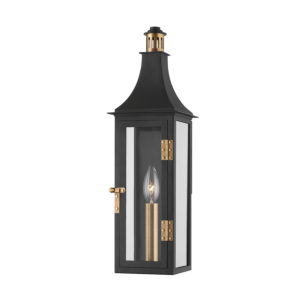 Wes One Light Outdoor Wall Sconce in Patina Brass by Troy Lighting