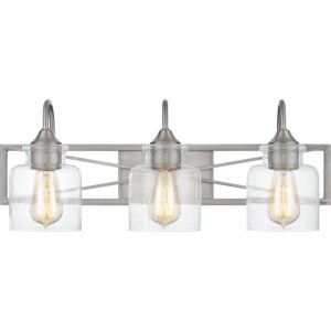 Bartley 3-Light Bathroom Vanity Light in Brushed Nickel