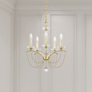 Priscilla Five Light Chandelier in White by Schonbek