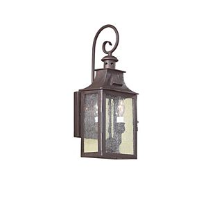 Troy Newton 2 Light 18 Inch Outdoor Wall Light in Old Bronze