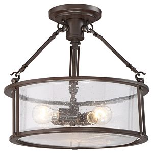 Buchanan 3-Light Semi-Flush Mount in Western Bronze