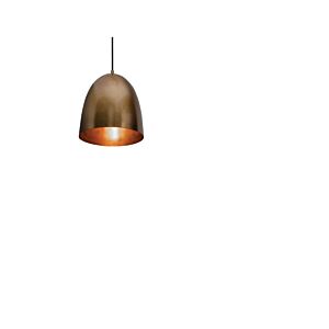 Brooklyn 1-Light Pendant in Antique Brass