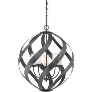 Blacksmith Five Light Pendant in Old Black Finish by Quoizel