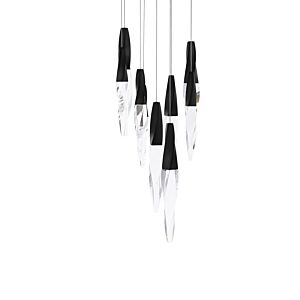 Kindjal LED Pendant in Black by Schonbek Beyond