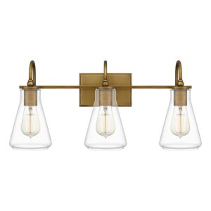 Boyton 3-Light Bathroom Vanity Light in Weathered Brass