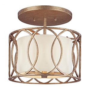 Sausalito Three Light Flush Mount in Textured Iron by Troy Lighting