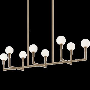 Matteo Candlestix 8-Light Chandelier In Aged Gold Brass