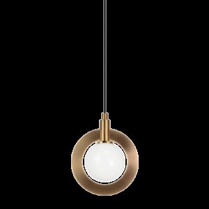 Astro One Light Pendant in Aged Gold Brass by Matteo Lighting